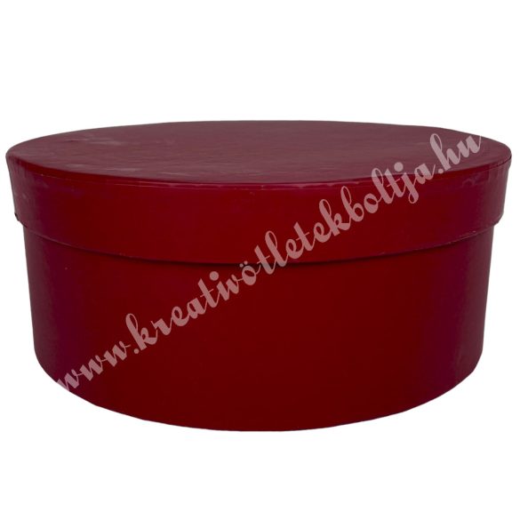 Kerek kalapdoboz, piros, 15 cm