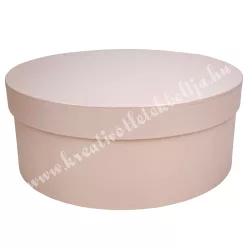 Kerek kalapdoboz, gyöngyház púder, közepes, 17 cm