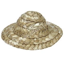 Szalmakalap, 6x2,5 cm