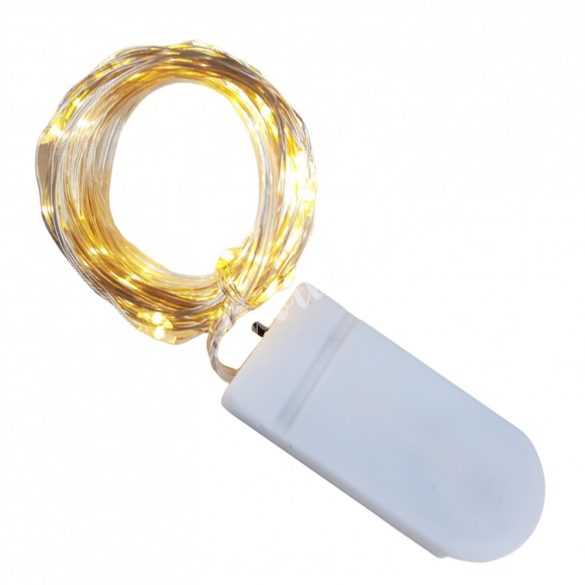 LED-es égősor, 50 izzós, meleg fényű, 5 m+30 cm