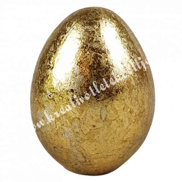 Polyresin tojás, arany, 3,5x5 cm