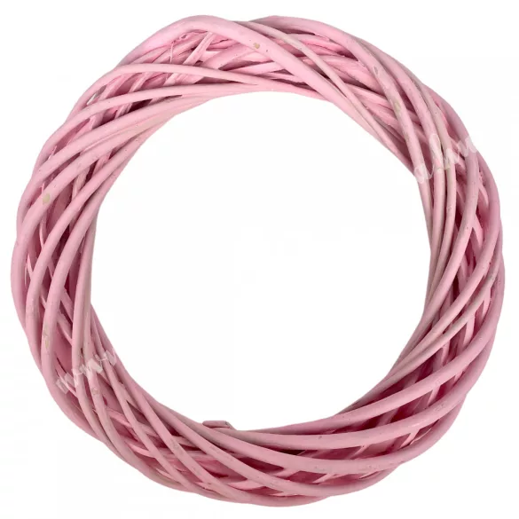 Vesszőkoszorú, rózsaszín, 20 cm