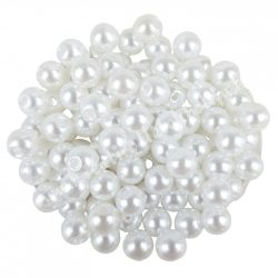 Műanyag tekla, fehér, 8 mm, 100 gramm/csomag