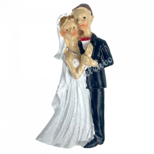 Ragasztható polyresin esküvői pár, 3,2x6,5 cm