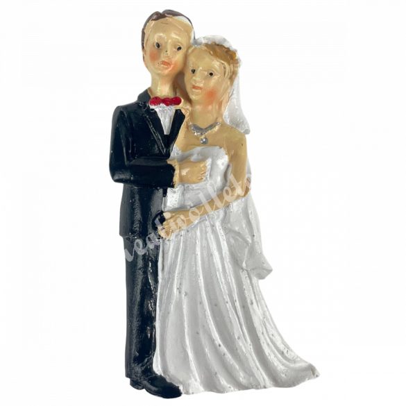 Ragasztható polyresin esküvői pár, 3,2x6,5 cm
