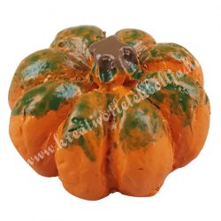 Ragasztható polyresin dísztök, narancs-zöld, 2,5x1,7 cm