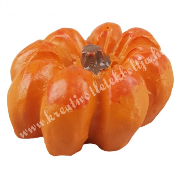 Ragasztható polyresin dísztök, narancs, 2,8x1,3 cm