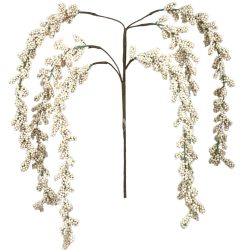 Fürt bogyós ág, krém, 75 cm