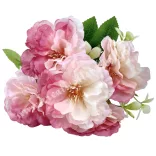 Fodros virágcsokor, rózsaszín-pink, 34 cm