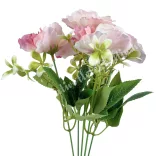 Fodros virágcsokor, rózsaszín-pink, 34 cm