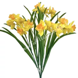 Gumi nárcisz csokor, sárga, 34 cm