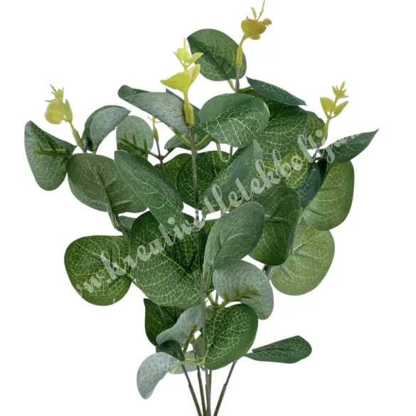Eukaliptusz csokor, zöld, 34 cm
