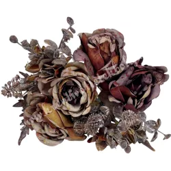Peonia csokor, rozsda, 33 cm