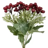 Hóbogyó csokor, piros, 36 cm