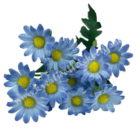 Margaréta csokor, kék, 35 cm