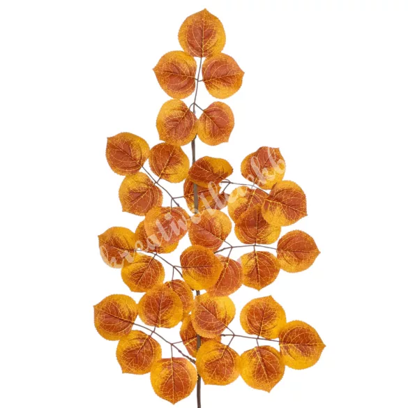 Őszi levél ág, sárga-barna, 75 cm