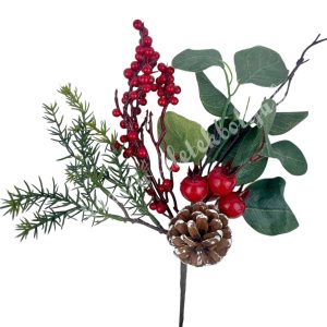 Betűzős pick, gránátalmával, tobozzal, bogyókkal, 30 cm