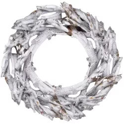 Koszorúalap, faágakból, szürke, 30 cm