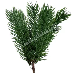 Betűzős fenyő pick, zöld, 16 cm, 6 ág/csokor
