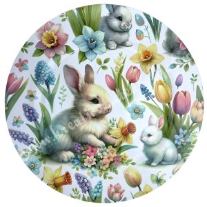 Műanyag tálca, nyuszik, 33 cm