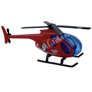 Műanyag tűzoltó helikopter, piros, 9x3,5 cm