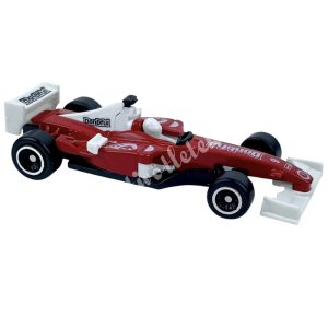 Műanyag versenyautó, piros, 8x2 cm