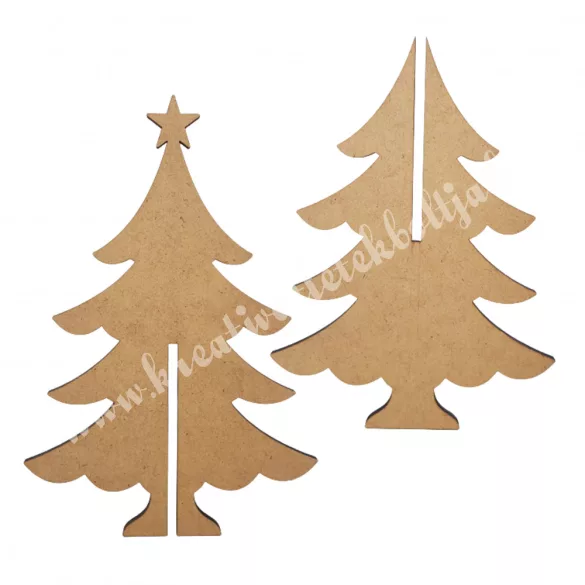 3D MDF fenyőfa, 14x14x20 cm, 2 db/szett