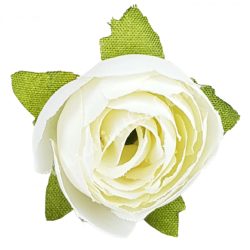 Dekor virágfej, fehér, 3 cm