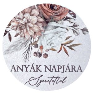 Matrica, kerek, Anyák napjára szeretettel, 4,2 cm