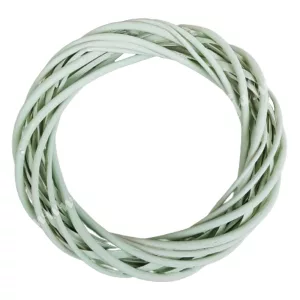 Vesszőkoszorú, zöld, 25 cm