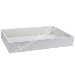 Fadoboz, téglalap, fehér, 35x25x4 cm