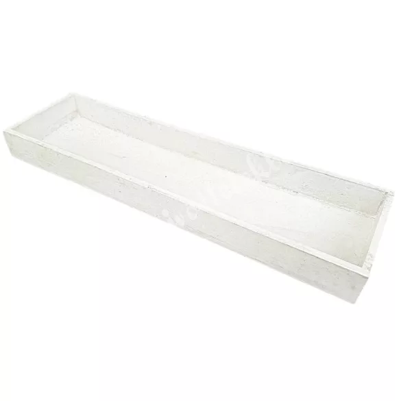 Fadoboz, téglalap, fehér, 35x10x3,2 cm