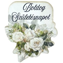 Dekorkarton tábla, Boldog Születésnapot, 5,5x6 cm