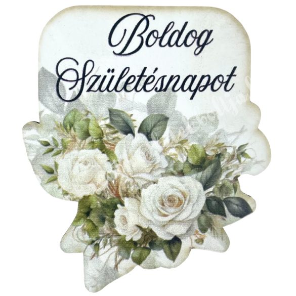 Dekorkarton tábla, Boldog Születésnapot, 5,5x6 cm