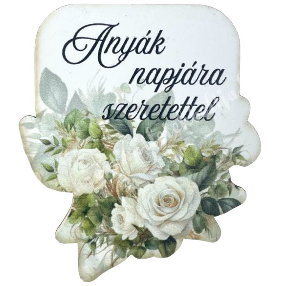 Dekorkarton tábla, Anyák napjára szeretettel, 5,5x6 cm
