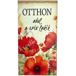 Dekorkarton tábla, pipacs, 5x9,5 cm