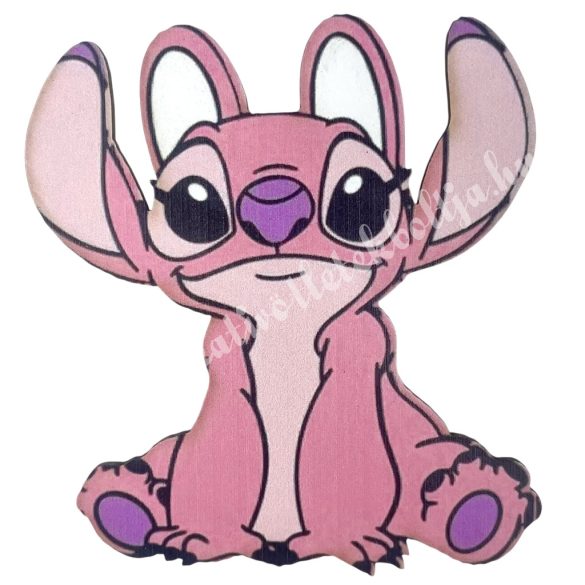 Dekorkarton tábla, Stitch, rózsaszín, 6,5x7 cm