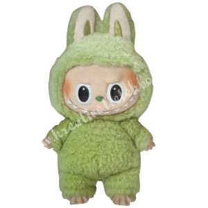 Dekorkarton tábla, Labubu, zöld, 4,5x8 cm