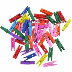 Színes facsipesz, 35 mm, 50 db/csomag