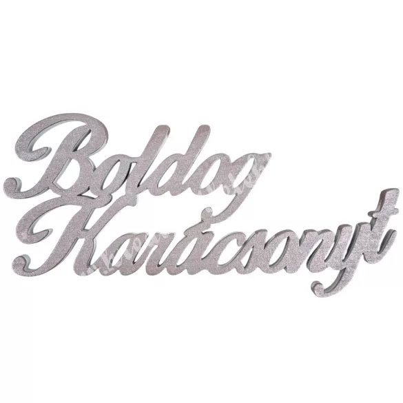 Fa felirat, "Boldog Karácsonyt", rózsaarany, 15x6,5 cm