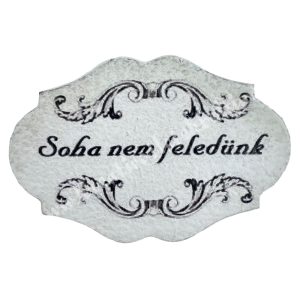 Fa tábla, Soha nem feledünk, 4,5x3 cm