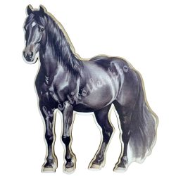 Dekorkarton tábla, ló, 9,5x12,5 cm