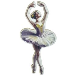 Dekorkarton tábla, balerina, 7,3x15 cm