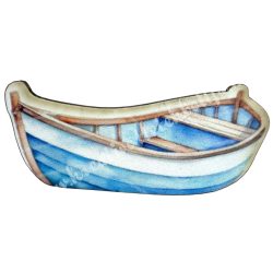 Dekorkarton tábla, csónak, 6,5x2,5 cm