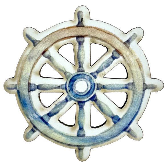 Dekorkarton tábla, hajókormány, 5,5x5,5 cm
