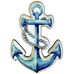 Dekorkarton tábla, horgony, 4,5x6 cm