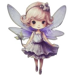 Dekorkarton tábla, tündér, 10x12,5 cm