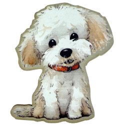 Dekorkarton tábla, toy uszkár, 6x6,5 cm