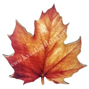 Dekorkarton tábla, juharlevél, 4,5x4,5 cm