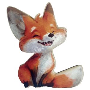 Dekorkarton tábla, róka, 5,5x7 cm